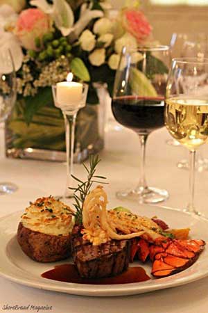 Surf and Turf plated wedding entree Atlantic Hotel Berlin MD
